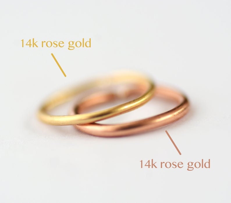 14k Gold Ring, Unique Women's Ring, Rings for Women, Boho Wedding Ring, Gold Stacking Ring, Stackable Ring, Bohemian Ring, Stacking Rings image 7