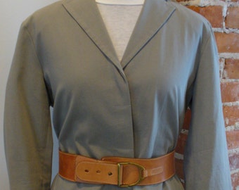 Giorgio Armani Made in Italy Olive Drab Cotton Jacket