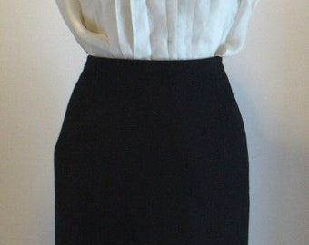 Vintage Willi Smith Made in Italy Black Skirt  Size 10