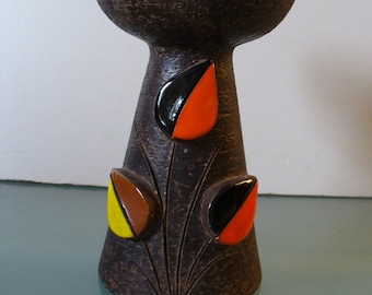 Vintage Bitossi Foglie Decor Made in Italy Candle Holder