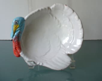 Vintage Made in Italy Pottery Turkey Shaped Dish