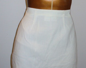 Vintage Max Mara Made in Italy Linen Skirt  Size 4 US