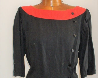 Vintage Ungaro Parallele Paris Made in Italy Black Dress Size 14
