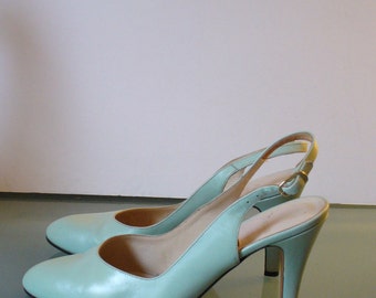 Vintage Made in Italy Amalfi Rangoni Slingback Pumps Size 6.5B