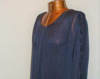 Vintage Silk Poet Tunic Made in Italy  Size S