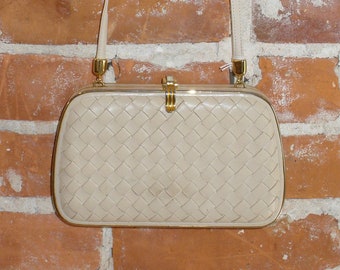 Leather School Florence Woven Leather Shoulder Bag Made in Italy