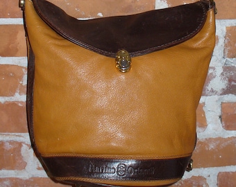 Marino Orlandi Made in Italy Heavy Leather Bucket Bag