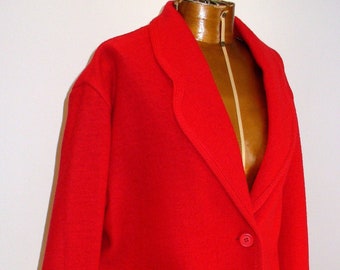 Vintage Made in Italy Boiled Wool Jacket Size S