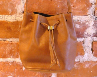 Vintage I Magnin Leather Crossbody Bag Made in Italy