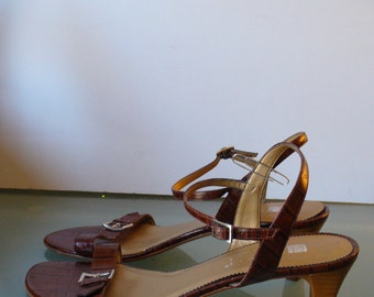 Made in Italy Carol Little Ankle Strap Sandal With Heel Size 10M