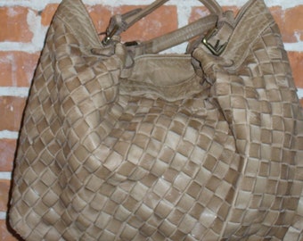 Civico 93 Made in Italy Woven Leather Shoulder Bag