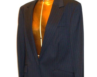 Vintage Brooks Brothers Made in Italy Pinstriped Jacket Size 14