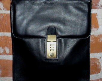 Michelangelo Black  Messenger Bag Made in Italy