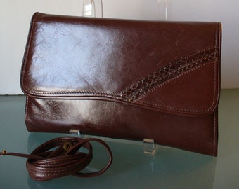 Made in Italy Attanasio Glazed Calf Skin Clutch Bag