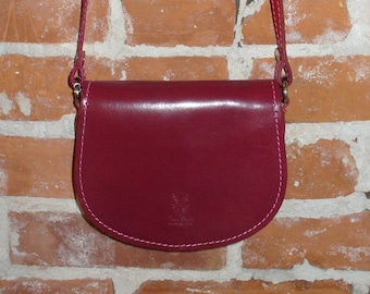 Vera Pelle Saddle Bag Style Purse Made in Italy