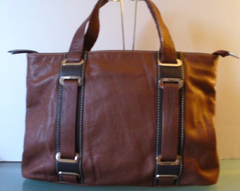 Peruzzi Made in Italy Napa Leather Tote Bag