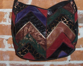 Made in Italy Carla Marchi Patchwork Hobo Bag