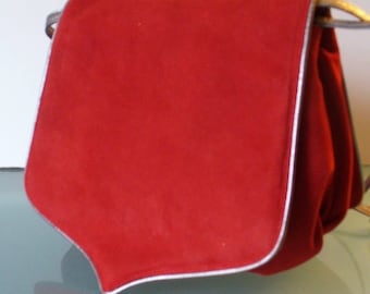 Made in Italy Bottega Veneta  Red Suede Bag