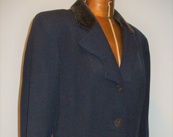 Moschino Made in Italy Navy Wool Jacket Size 10 US