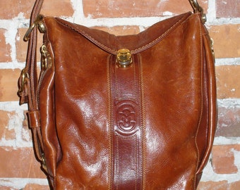 Marino Orlandi Made in Italy Heavy Leather Bucket Bag
