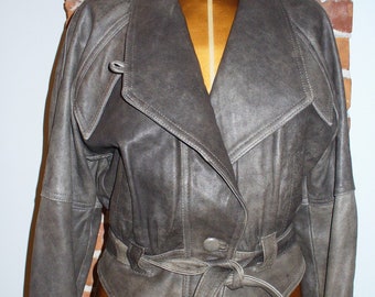 Vintage Distressed Leather  Jacket Made in Italy Size XS