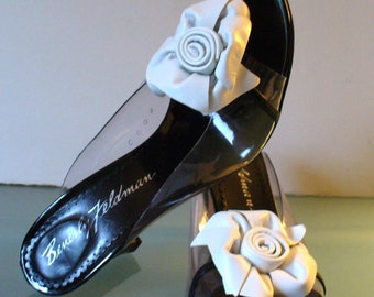 Made in Italy Clear Vinyl Beverly Feldman Shoes Size 10B