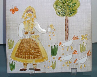 Vintage Made in Italy Ceramic Tile