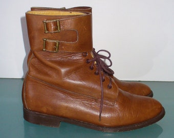 Vintage Ralph Lauren Made in Italy Doughboy Boots Size 8.5B US