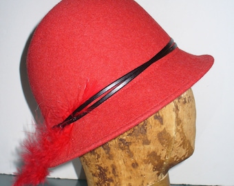 Made in Italy Filipo Catarzi Red  Wool Hat