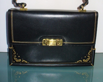 Vintage Leather Guild Florence  Messenger Bag Made in Italy