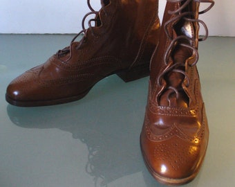 Made in Italy Ralph Lauren Wingtip  Boots Size 5 B