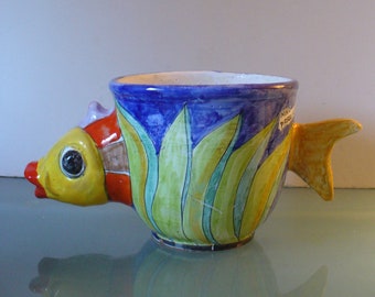 Made in Italy Nino Parrucca  Ceramic Flower Pot