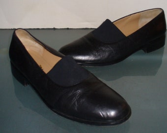 Vintage Dino Monti Black Flats  Made in Italy Size 7.5 M US