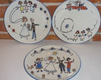 Vintage Brunelli Made in Italy  Wedding Plates (3)