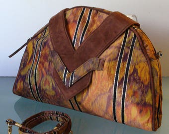 Made in Italy Vivaldi Suede & Flame Stitch Shoulder Bag