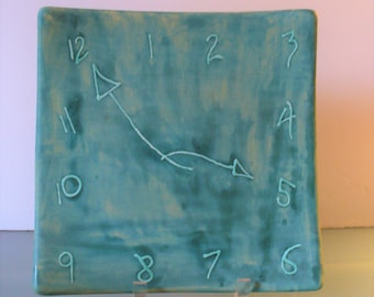 Vintage Made in Italy Clock Face Ceramic Plate