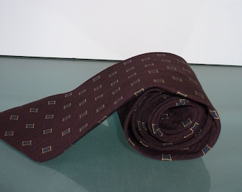 Giorgio Armani Burgundy Cravat Made in Italy Silk  Tie