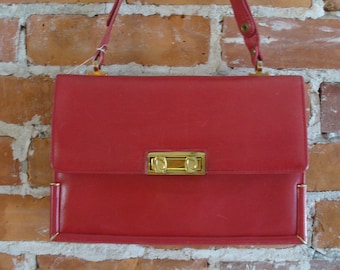 Vintage Leather Guild Florence  Messenger Bag Made in Italy