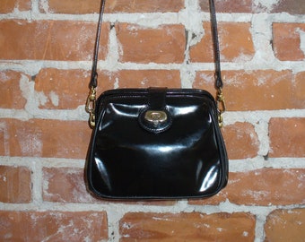 Parri's Patent Leather Crossbody Bag Made in Italy