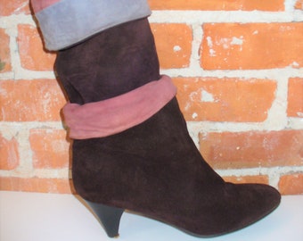 Vintage Made in Italy Suede Boots Size 8.5 B US