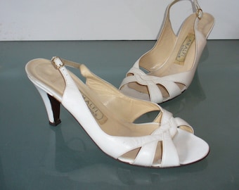 Amalfi Made in Italy Slingback White Dress Shoes