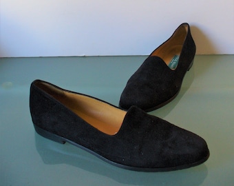 Cole Haan  Black Suede Loafers Made in Italy Size 9 AAA US