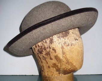 Vintage Scala Firenze Wool School Girl Bowler Hat