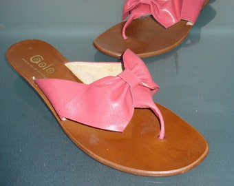 Vintage Golo Made in Italy Bowed Sandals Size 10N