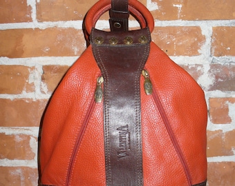 Valentina Made in Italy Heavy Pebbled Leather Bag