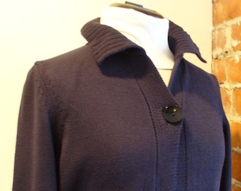 Made in Italy Talbots Navy Cotton Sweater Size S