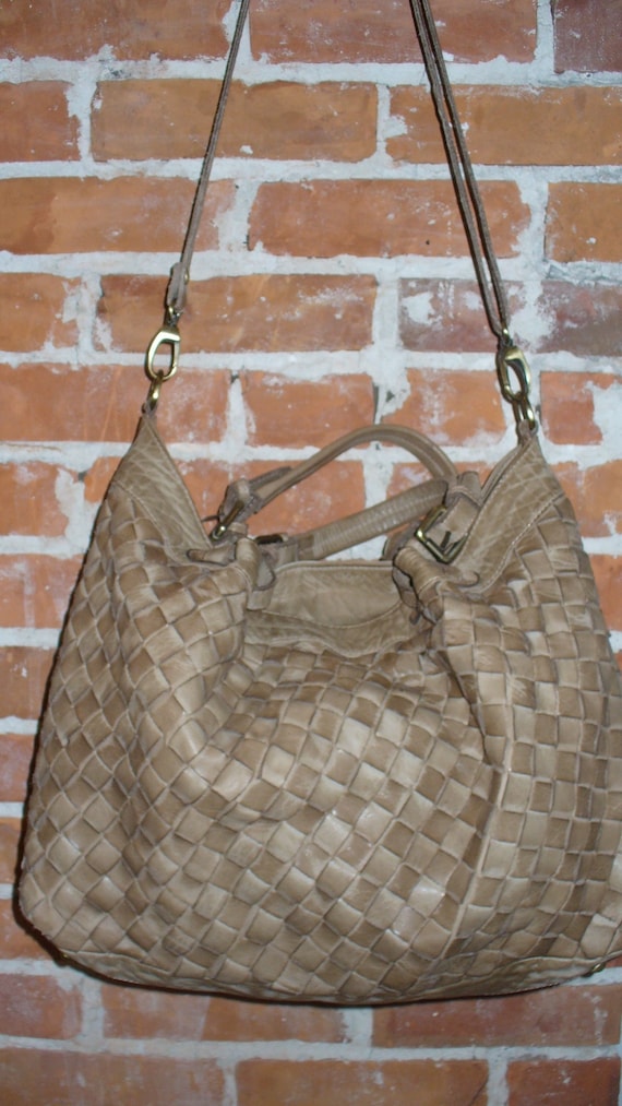Civico 93 Made in Italy Woven Leather Shoulder Bag