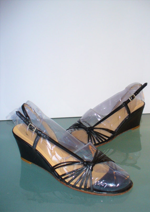 Vintage J. Crew Wedge Heeled Sandals Made in Italy