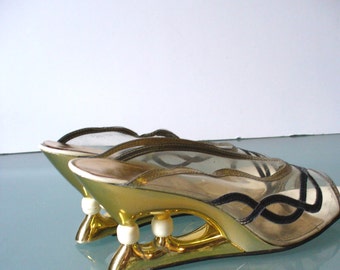 Made in Italy Clear Vinyl  Sandals Size 6US