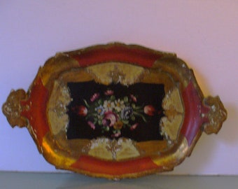 Vintage Made in Italy Gilded  Tray